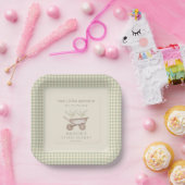 Two Little Sprouts are  on the Way Baby Shower  ペーパープレート (パーティー)