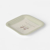 Two Little Sprouts are  on the Way Baby Shower  ペーパープレート (傾斜あり)