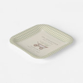 Two Little Sprouts are on the Way Baby Shower ペーパープレート (傾斜あり)