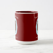 Two Lovely Cute Otters Custom Name Valentine's Day ツートーンマグカップ (中央)