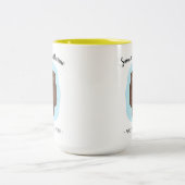 Two Lovely Cute Otters Custom Name Valentine's Day ツートーンマグカップ (中央)