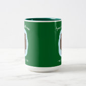 Two Lovely Cute Otters Custom Name Valentine's Day ツートーンマグカップ (中央)