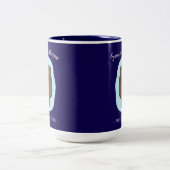 Two Lovely Cute Otters Custom Name Valentine's Day ツートーンマグカップ (中央)