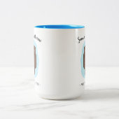 Two Lovely Cute Otters Custom Name Valentine's Day ツートーンマグカップ (中央)