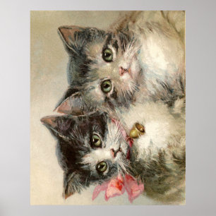 Two lovely Victorian kittens ポスター