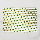 Two Lucky 2nd Birthday Photo Thank 実在 You 箔招待状 (裏面)