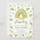 Two Lucky St Patrick's 2nd Birthday Invitation 招待状 (正面)