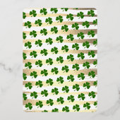 Two Lucky St. Patrick's Day 2nd Birthday Thank You 箔招待状 (裏面)