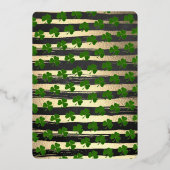 Two Lucky St. Patrick's Day 2nd Birthday Thank You 箔招待状 (裏面)