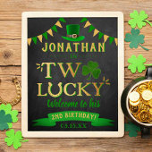 Two Lucky St. Patrick's Day 2nd Birthday Welcome ポスター