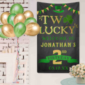 Two Lucky St. Patrick's Day 2nd Birthday Welcome 横断幕