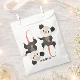 Two Lying Opossums, Custom Birthday Date フェイバーバッグ