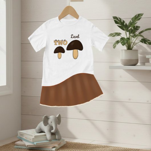 Two mashrooms ベビーTシャツ