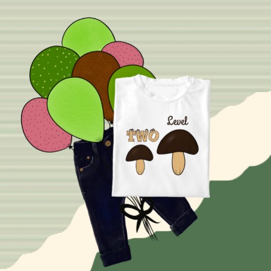 Two mashrooms ベビーTシャツ