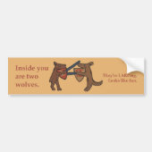 Two Medieval Wolves Bumper Sticker バンパーステッカー (正面)