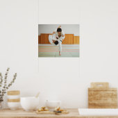 Two Men Competing in a Judo Match ポスター (キッチン)