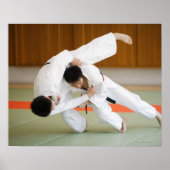 Two Men Competing in a Judo Match 2 ポスター (正面)
