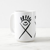 Two Minimal Friends – Line Art  コーヒーマグカップ (正面左)