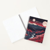 Two Moons Over The Mountains Spiral Bullet Journal ノートブック (内部)