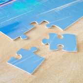 Two Moose Speed Skating on an Icy Track ジグソーパズル (側面)