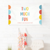 Two Much Fun 2歳の誕生日パーティーバナー 横断幕 (インサイチュ)