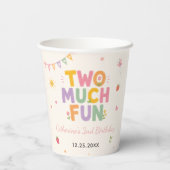 Two Much Fun 2歳の誕生日パーティー 紙コップ (裏面)