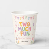 Two Much Fun 2歳の誕生日パーティー 紙コップ (裏面)