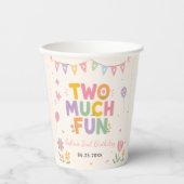Two Much Fun 2歳の誕生日パーティー 紙コップ (正面)