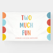 Two Much Fun 2nd Birthday Party Banner 横断幕 (横)
