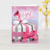 TWO MUMS新生児ガールおめでとう カード (黄色い花)