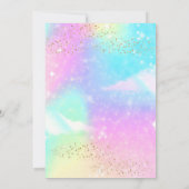 Two Nado Rainbow Glitter 2nd Birthday Party 招待状 (裏面)