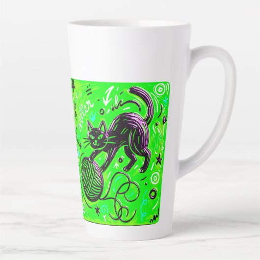 Two Neon Cat カフェラテマグ (右)