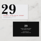 TWO NUMBERSロゴデザイナーの名刺 名刺 (正面/裏面)