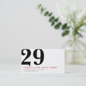 TWO NUMBERSロゴデザイナーの名刺 名刺 (スタンド正面)