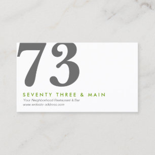 TWO NUMBERS LOGO II Designer名刺 名刺