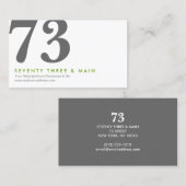 TWO NUMBERS LOGO II Designer名刺 名刺 (正面/裏面)