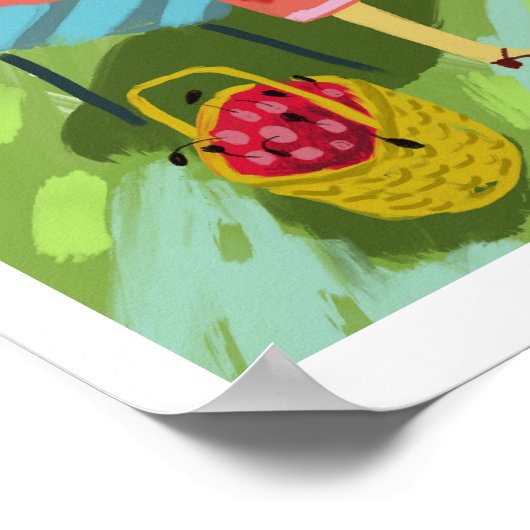 two old ladies chatting on a bench ポスター (角)