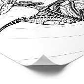 Two Orcas Adult Coloring Poster ポスター (角)