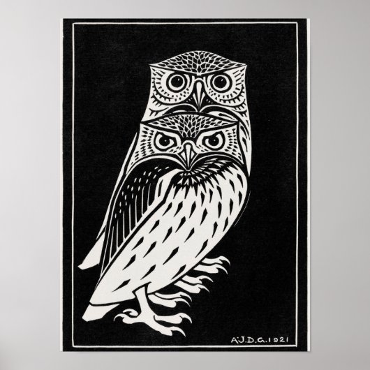Two Owls by Julie de Graag, ポスター (正面)