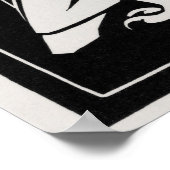 Two Owls by Julie de Graag Art Nouveau ポスター (角)