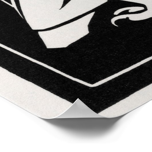 Two Owls by Julie de Graag Art Nouveau ポスター (角)