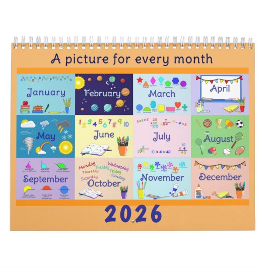 Two Page Medium School Calendar,  カレンダー (カバー)