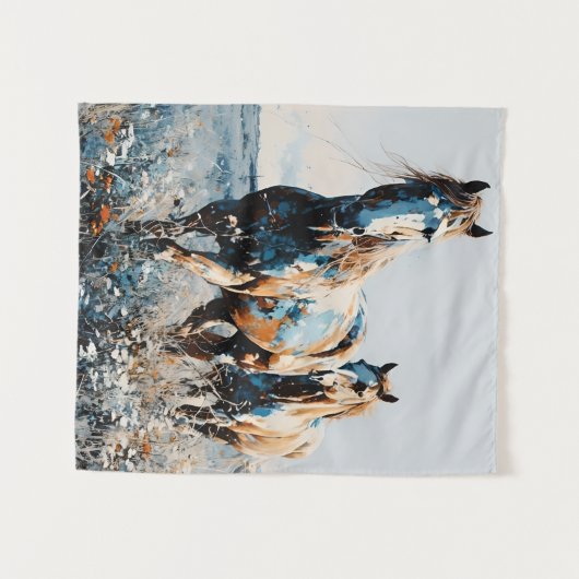 Two Paint Horses タペストリー (正面(横))