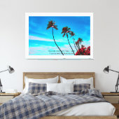Two Palm Trees Wall Art | Tropical Minimalist キャンバスプリント (インサイチュ (寝室))