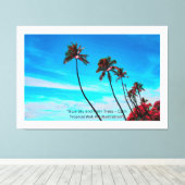 Two Palm Trees Wall Art | Tropical Minimalist キャンバスプリント (インサイチュ (ウッドフロア))