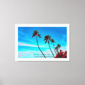 Two Palm Trees Wall Art | Tropical Minimalist キャンバスプリント (正面)