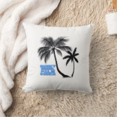 Two Palm Trees Wall Art | Tropical Minimalist クッション (ブランケット)