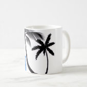 Two Palm Trees Wall Art | Tropical Minimalist コーヒーマグカップ (正面右)