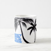 Two Palm Trees Wall Art | Tropical Minimalist コーヒーマグカップ (中央)