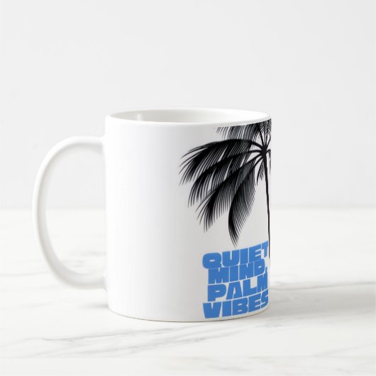Two Palm Trees Wall Art | Tropical Minimalist コーヒーマグカップ (左)